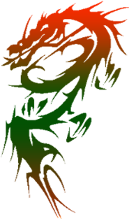 New Png Colorized Tattoo Designs For - Dragon (350x350), Png Download