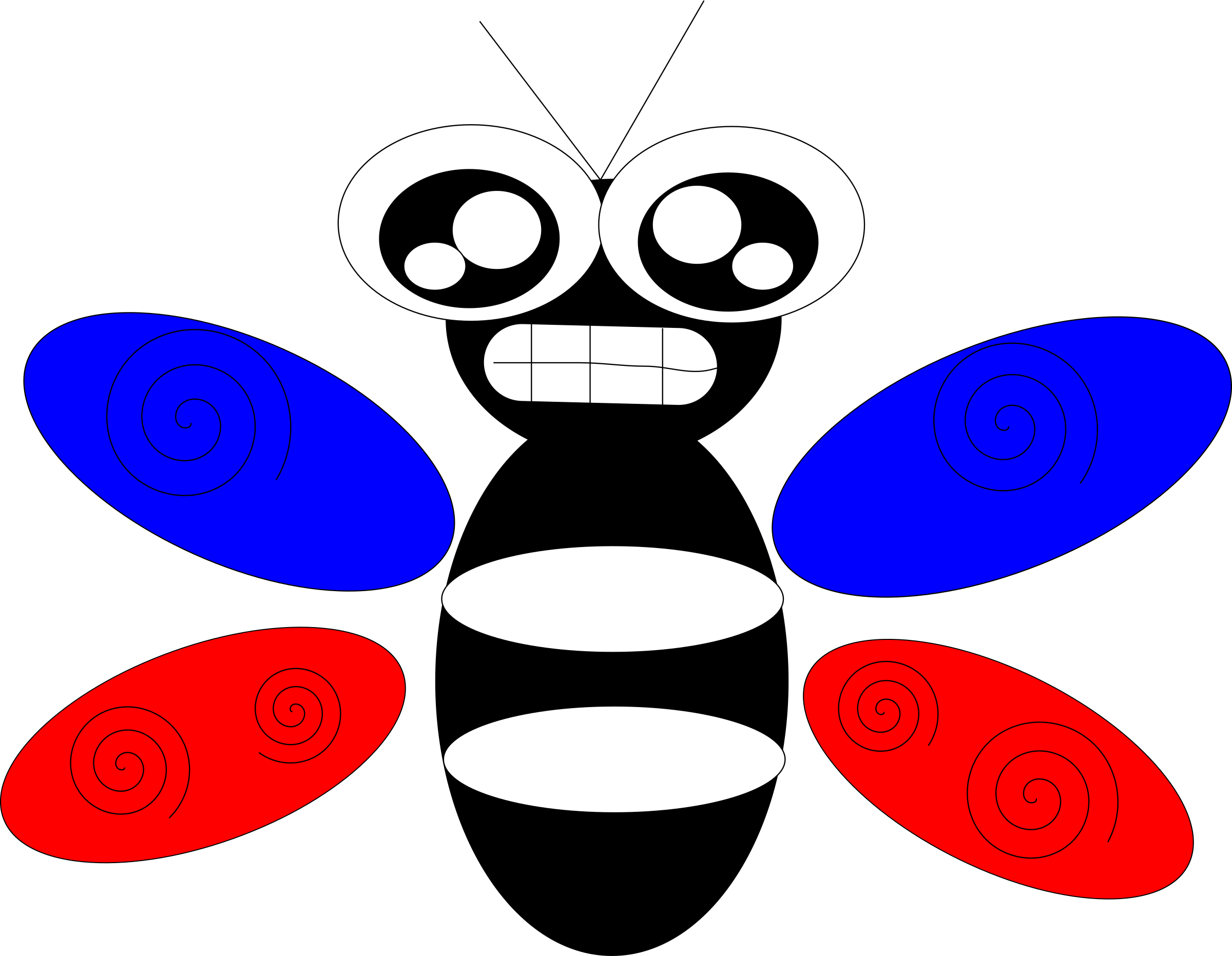 Flying Bee Png Download - Clip Art (2400x1863), Png Download