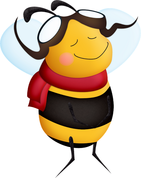 Ch B *✿* Abejas - Abejitas Con Lentes (458x576), Png Download