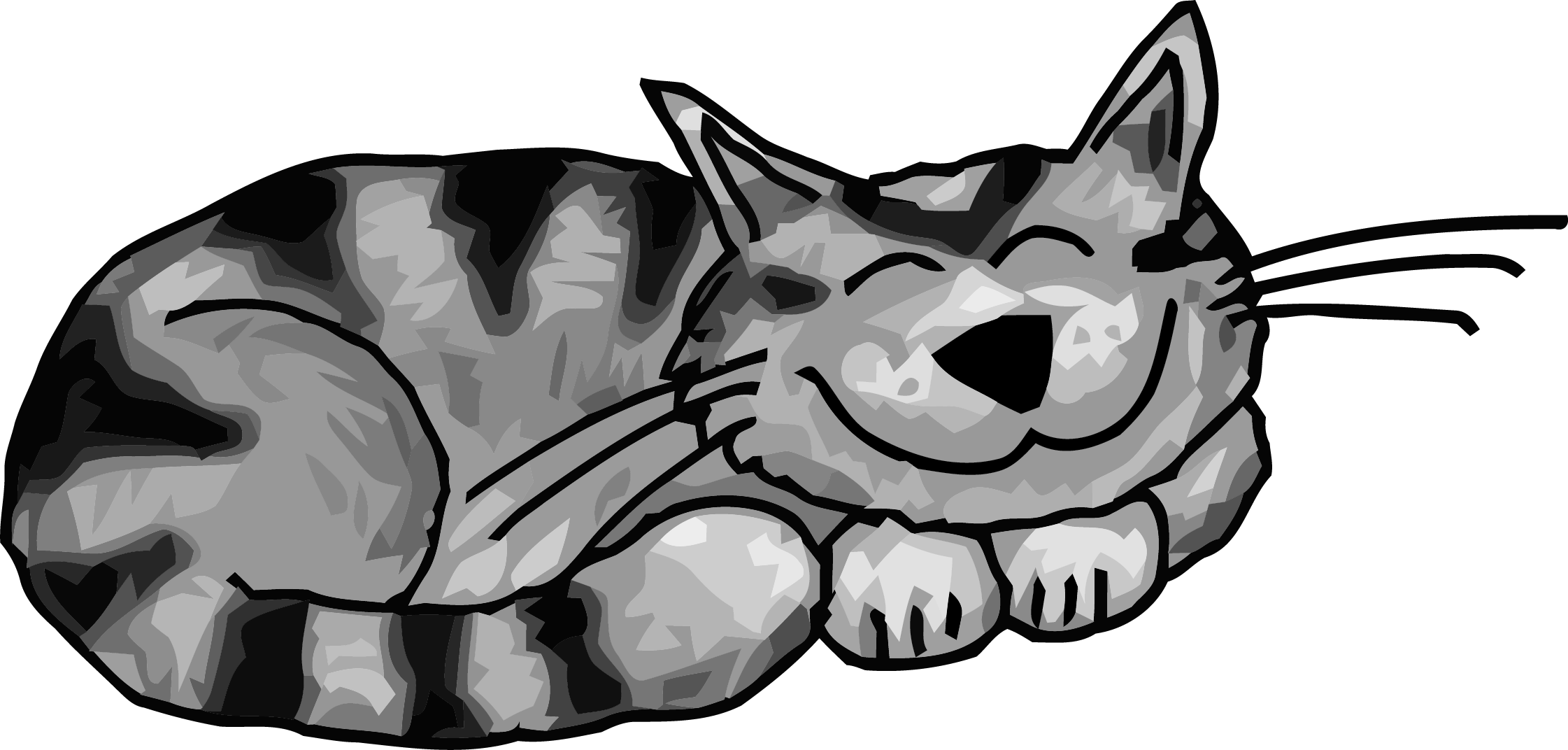 Funny Sleeping Cat Clipart Png - People Disrespect Your House (2242x1072), Png Download