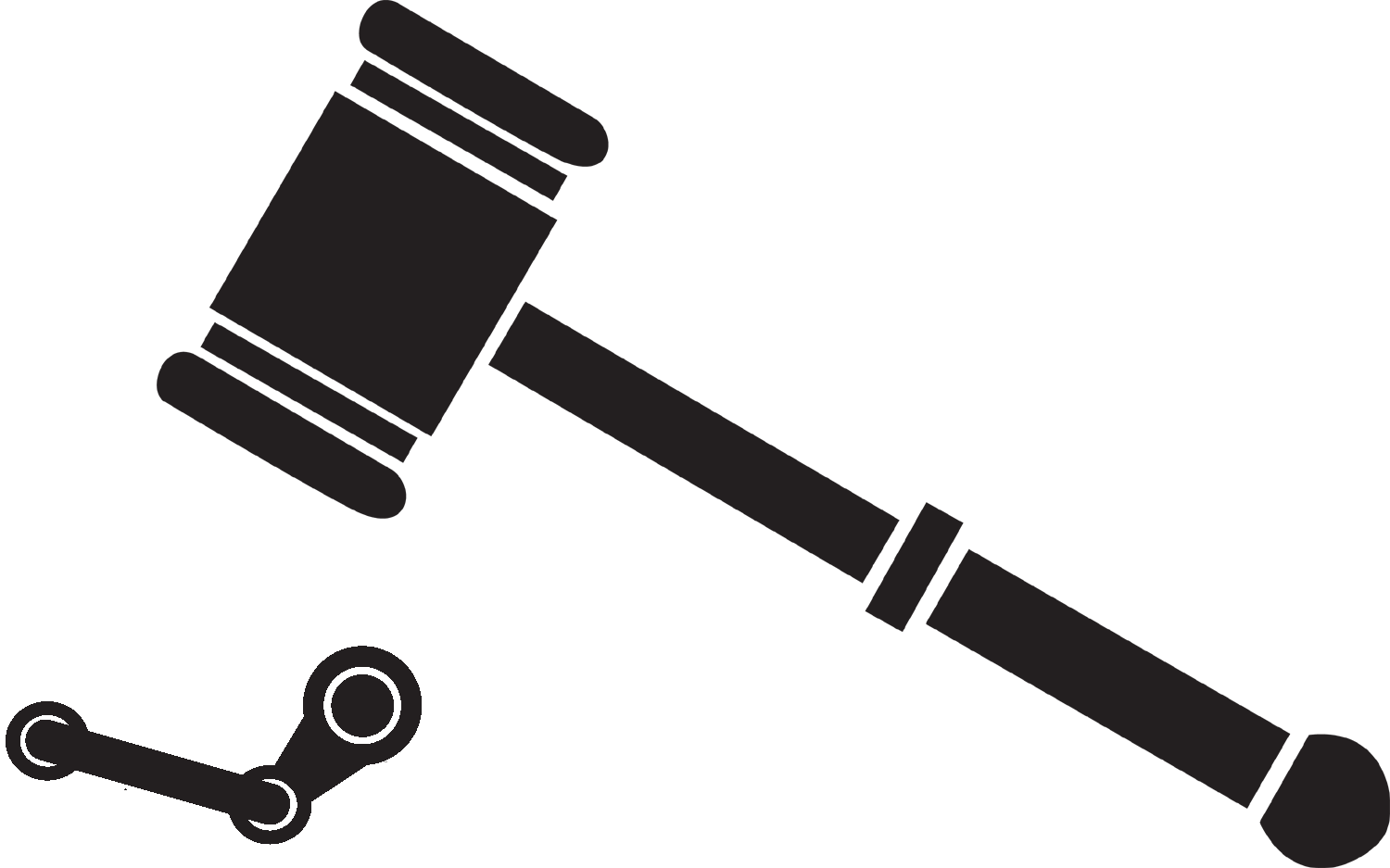 Hammer Clipart Lawyer - Hammer And Gavel Clipart (1500x937), Png Download