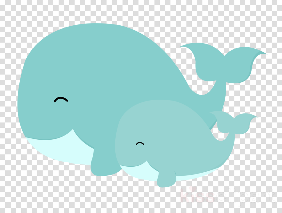 Mom And Baby Whale Clipart Baby Whale Cetacea Clip - Google Assistant Logo Png (900x680), Png Download