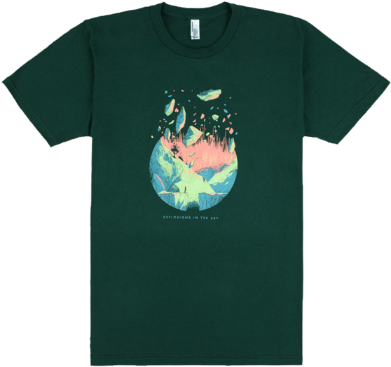 Explosions In The Sky Dissolve Forest Green Tee - Explosions In The Sky-women's Xs (600x600), Png Download