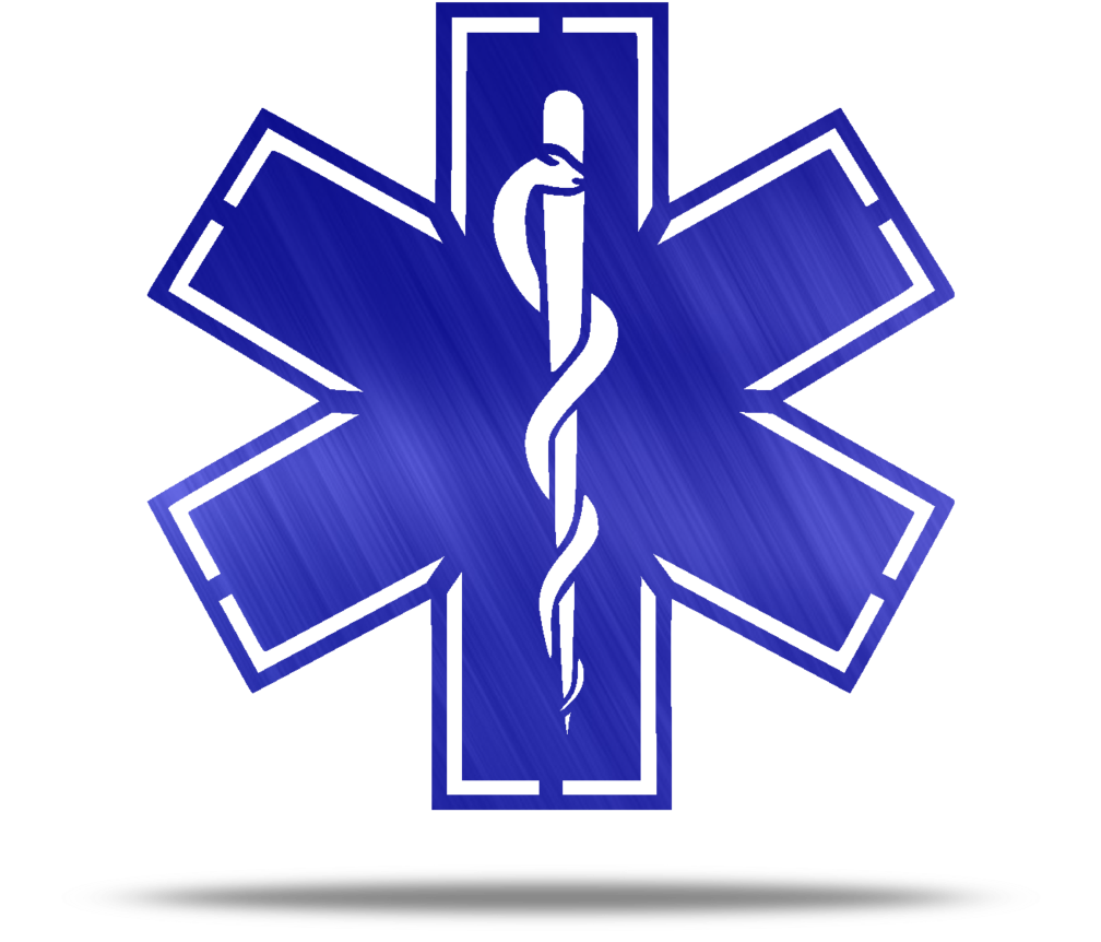 Star Of Life Metal Wall Art - Red Star Of Life (1024x1024), Png Download
