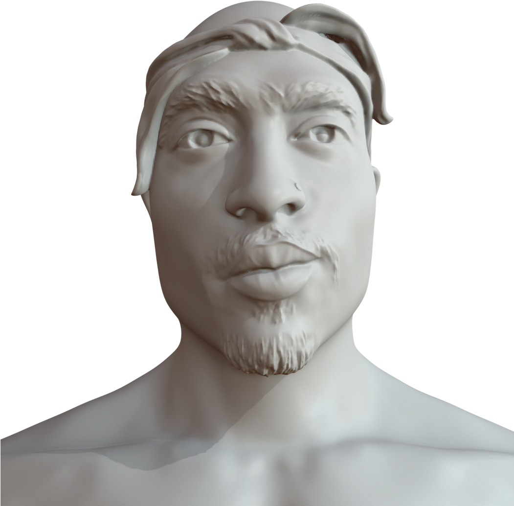 2 Pac Sculpture (1050x1050), Png Download