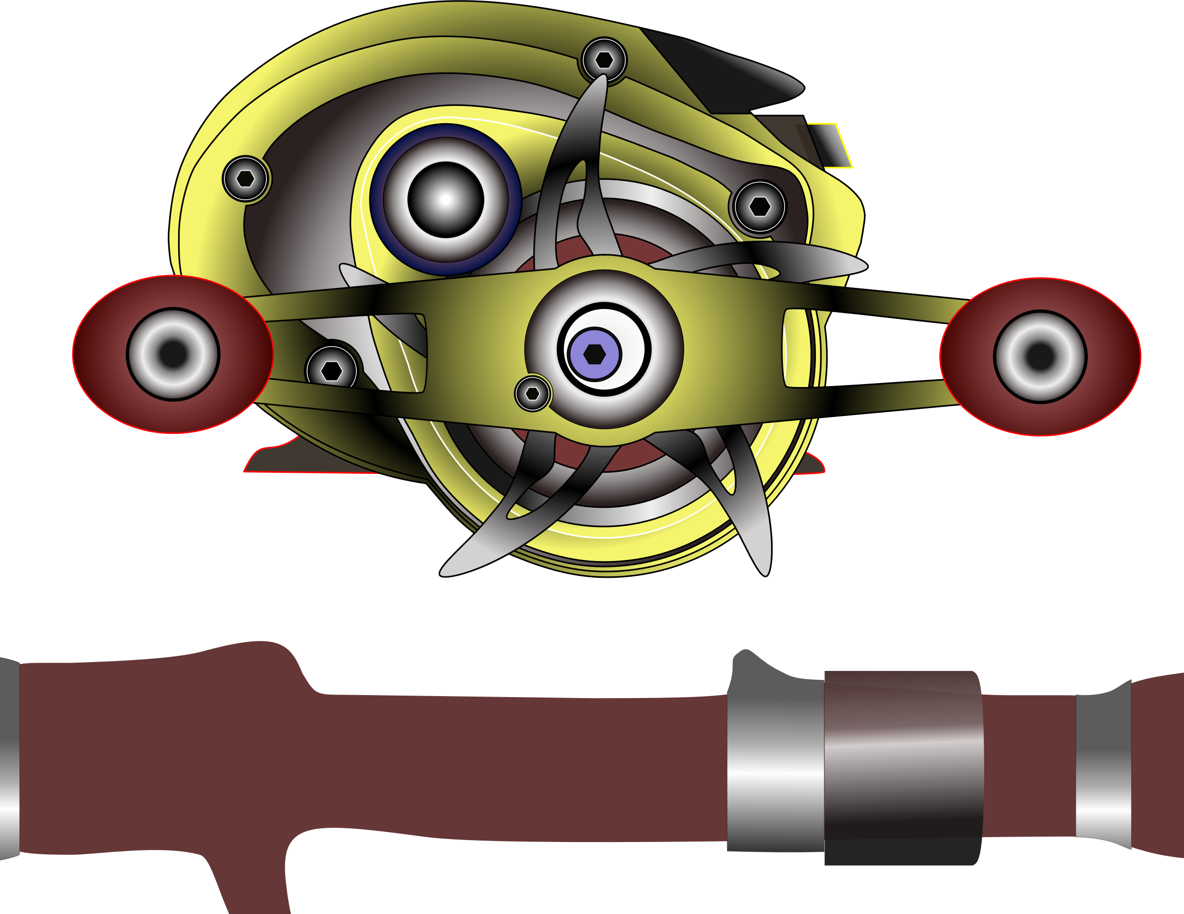 This Free Icons Png Design Of Bait Cast Reel (2400x1854), Png Download