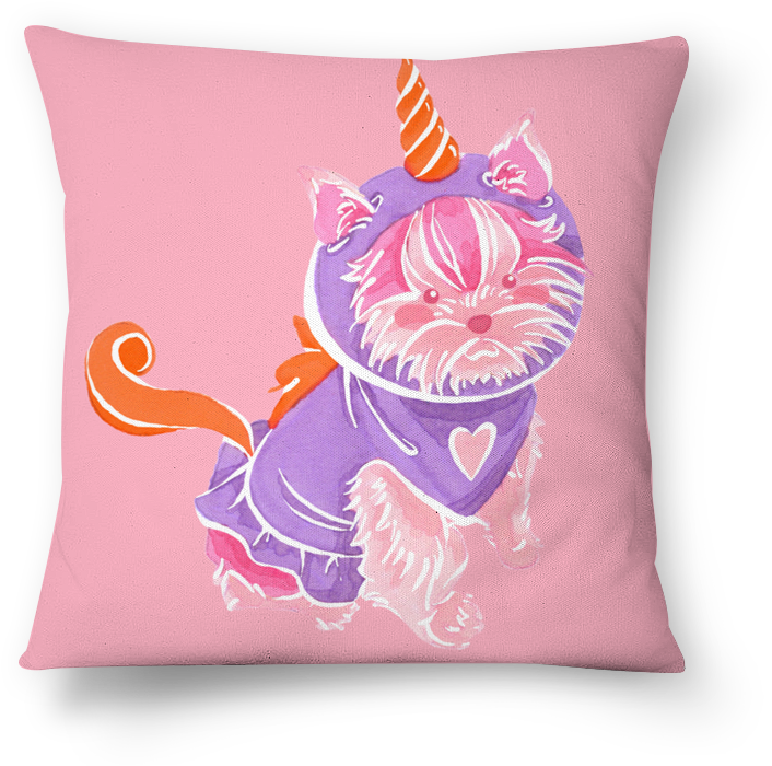 Almofada Yorkie Unicorn De Jan Janna - Yorkshire Terrier (800x800), Png Download
