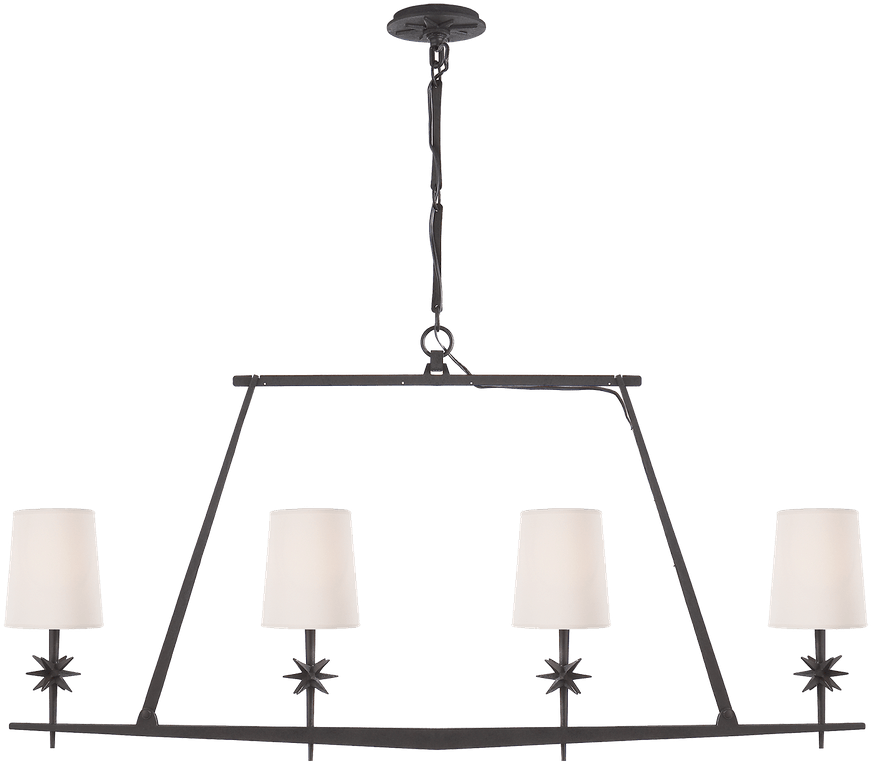 Etoile Linear Pendant - Black Rust - Visual Comfort (900x900), Png Download