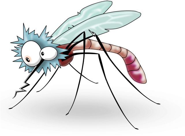 Flies Clipart Mosquito - Cartoon Mosquito Transparent Background (640x480), Png Download