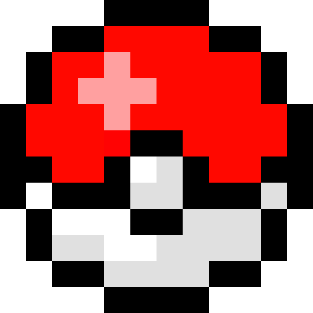Pokeball - 8 Bit Pokeball (1056x1056), Png Download