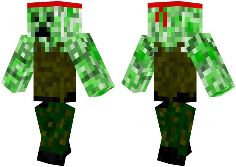 Creeper Commando - Minecraft Skins Zombie Steve (804x576), Png Download