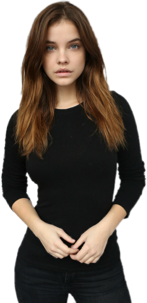 Barbara Palvin Black Outfit (480x990), Png Download