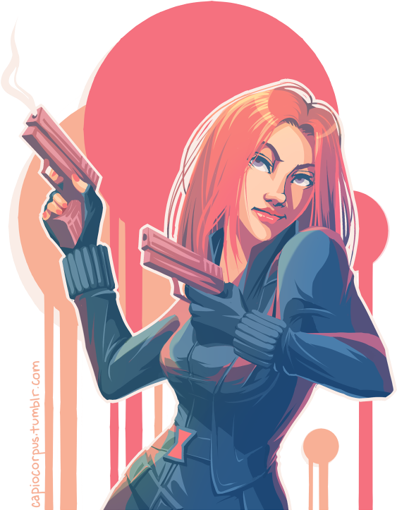 Limited Palette Natasha Romanov Fanart By Capiocorpus - Black Widow (600x760), Png Download
