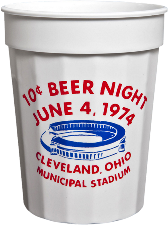 Homage Cleveland 10¢ Beer Night Plastic Stadium Drinking - 10 Cent Beer Night Cup (700x786), Png Download