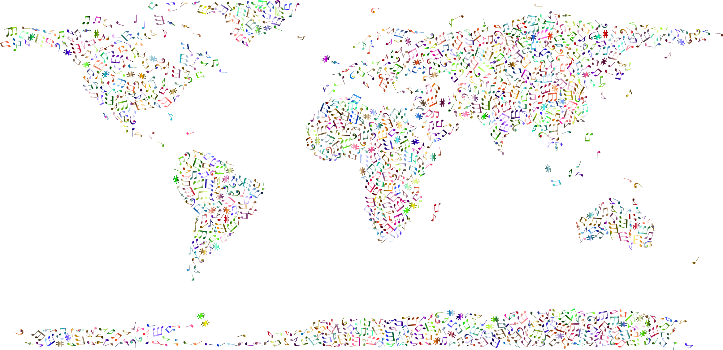 This Free Icons Png Design Of Prismatic Musical World (2336x1130), Png Download