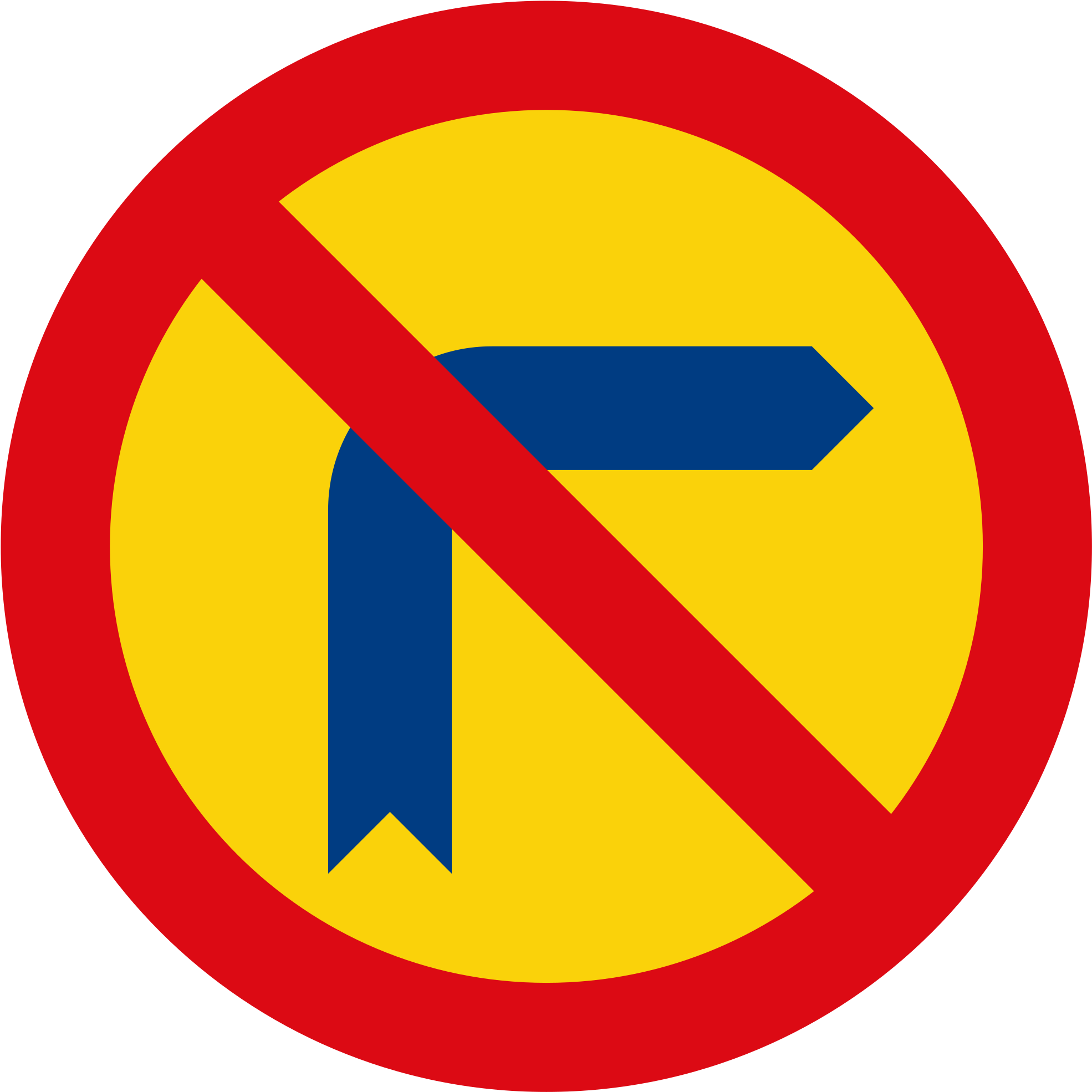 Open - Do Not Turn Right Sign (2000x2000), Png Download