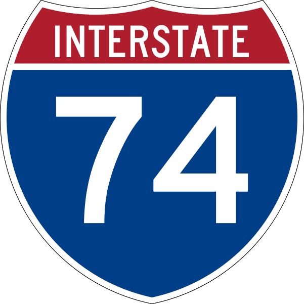 I-74 Ramp To State Street Will Close For Construction - Interstate 74 Sign (601x601), Png Download