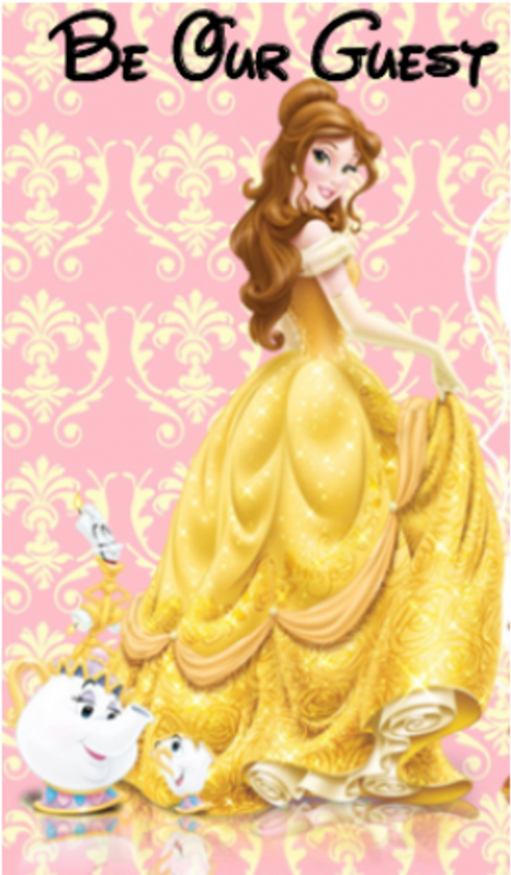 Custom User Image - Princess Belle Birthday Invitation (579x800), Png Download