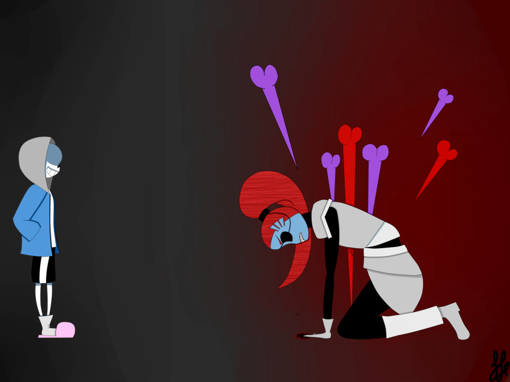 Dust Vs Undyne - Dusttale Undyne (1024x768), Png Download