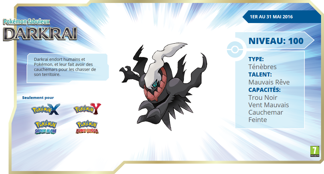 20 Ans De Pokémon Darkrai - Pokemon Darkrai Go Away (1096x589), Png Download
