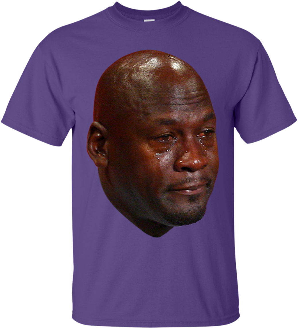 Crying Jordan T-shirt - Lavar Ball Vs Michael Jordan (1155x1155), Png Download
