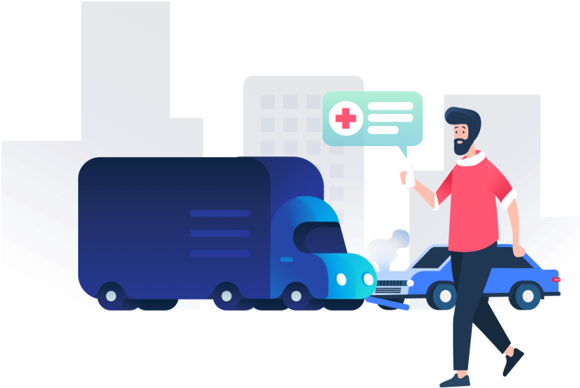 Car Crash Victim Contacting Hospital After Auto Accident - Traffic Collision (1024x614), Png Download