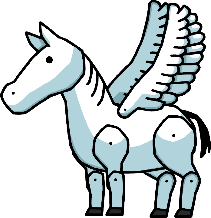 Pegasus Clipart Roman - Scribblenauts Horse (697x720), Png Download