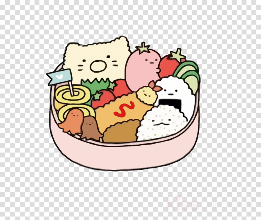 Bento Cartoon Png Clipart Bento Japanese Cuisine Clip - Bento (900x760), Png Download