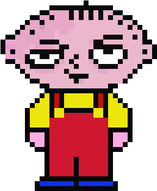 Stewie - Stewie Griffin Minecraft Pixel Art (540x570), Png Download