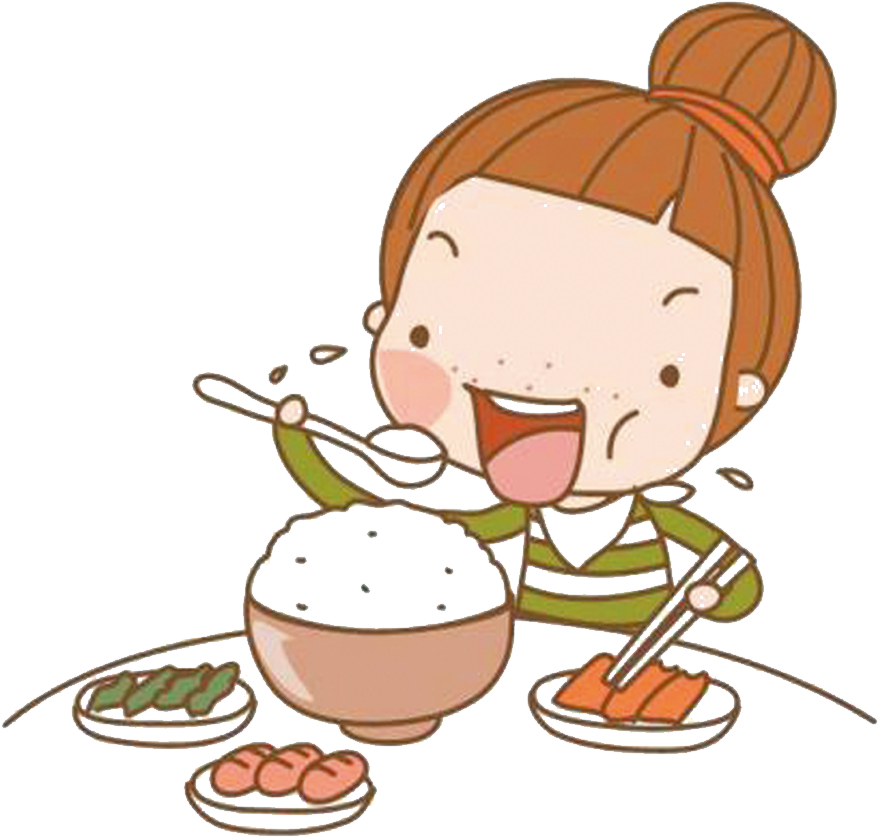 Vector Eating Drawing Cartoon Couple (1116x1095), Png Download