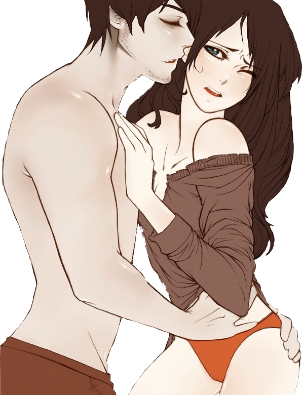 Hot Anime Couple Getting Horny Tumblr Sensual - Ecchi Hot Couple (596x780), Png Download
