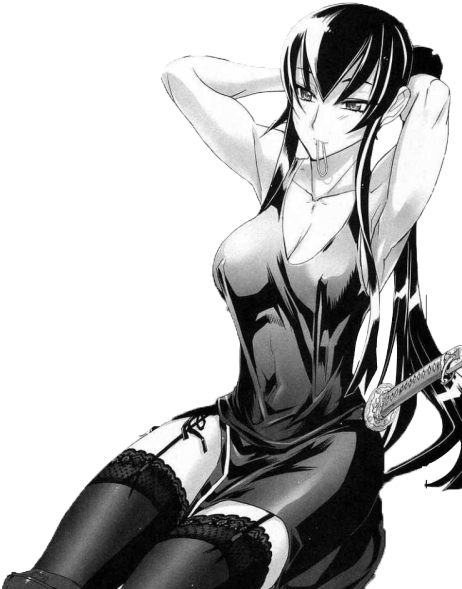 Manga Myedit Manga Cap Png Transparent Highschool Of - Highschool Of The Dead Saeko (500x724), Png Download