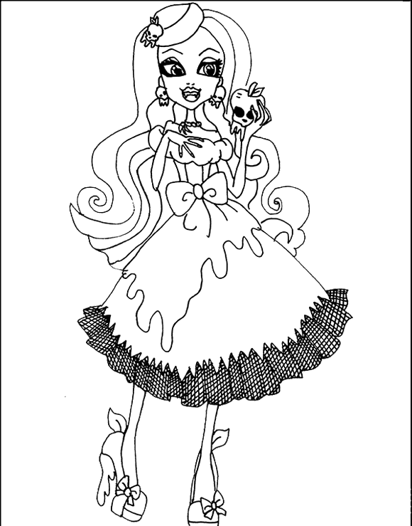 Jpg Black And White Stock Draculaura Like To Eat - Monster High (580x739), Png Download