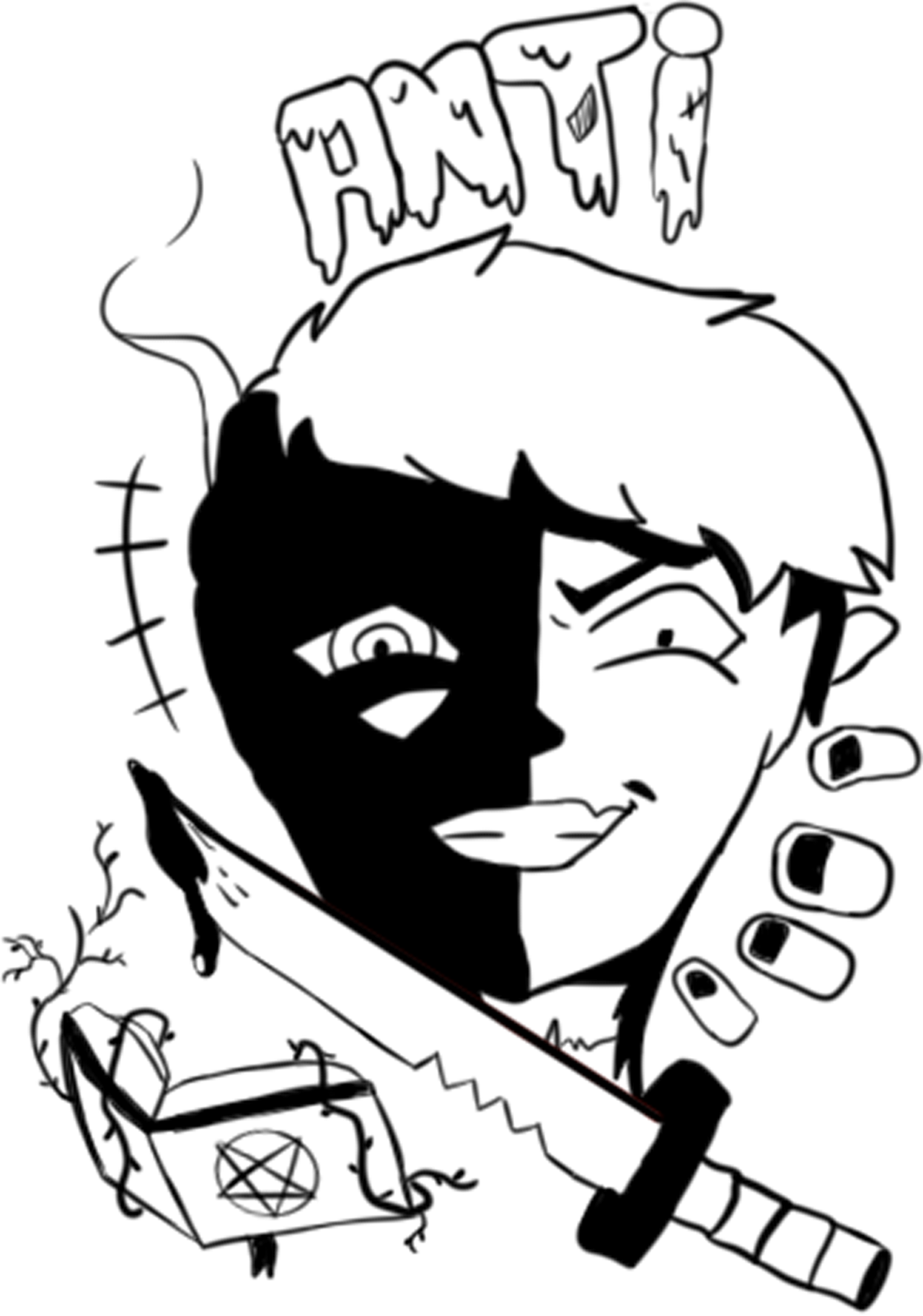 Anti Antisepticeye Art Antisepticeye Jack Jackseptic (1280x1825), Png Download