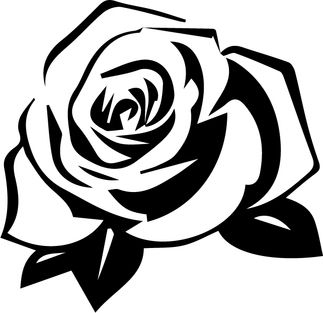 After Sketching Out A Rough Idea For Type Design And - Silhouette Of Roses (642x621), Png Download