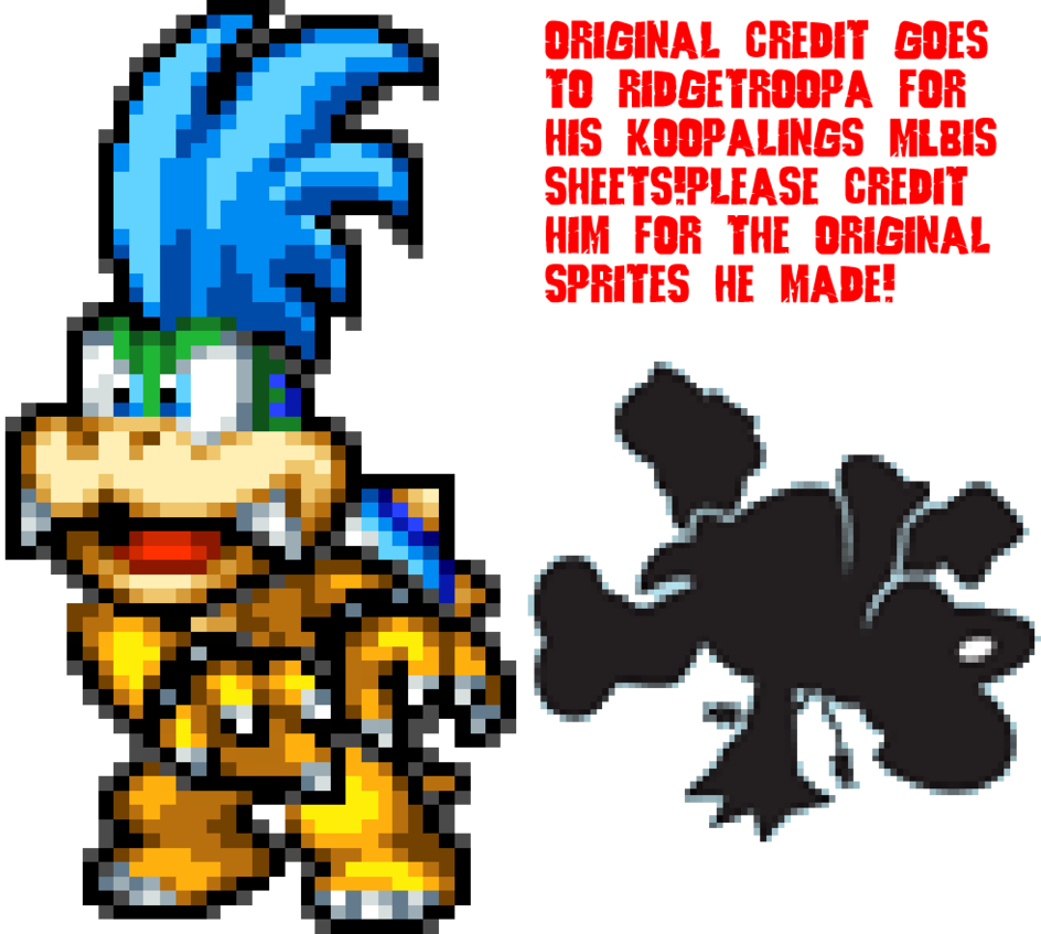 Larry Koopa Mlbis Charge Custom Pose By - Larry Koopa Pixel Art (944x847), Png Download