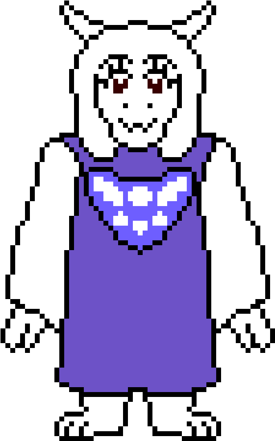 My Toriel Au Battle Sprite - Sprite (670x910), Png Download