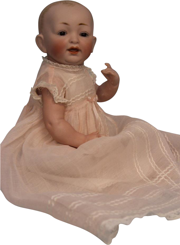 11 Inch Large All Bisque Baby Doll By Kestner Marked - Sitting (927x927), Png Download