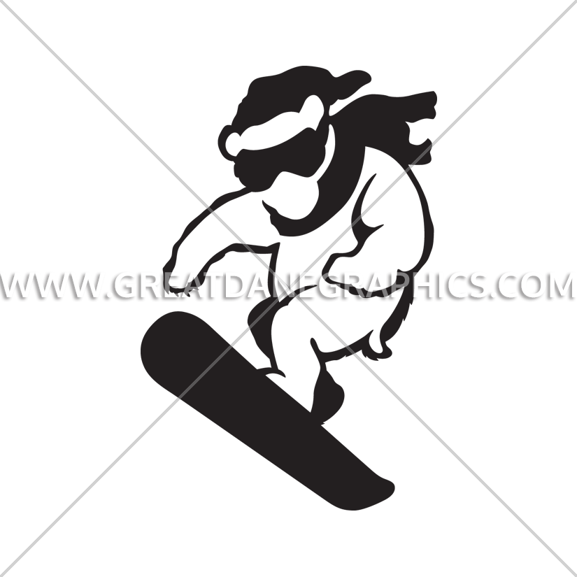 Polar Bear Production Ready Artwork For T - Snowboarding (825x825), Png Download