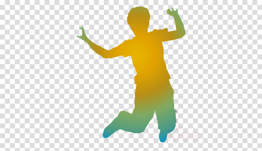 Boy Jumping Silhouette Png Clipart Clip Art (900x520), Png Download