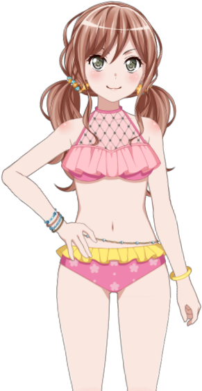 Swimsuit 2018 Live2d Model - Cartoon (477x701), Png Download