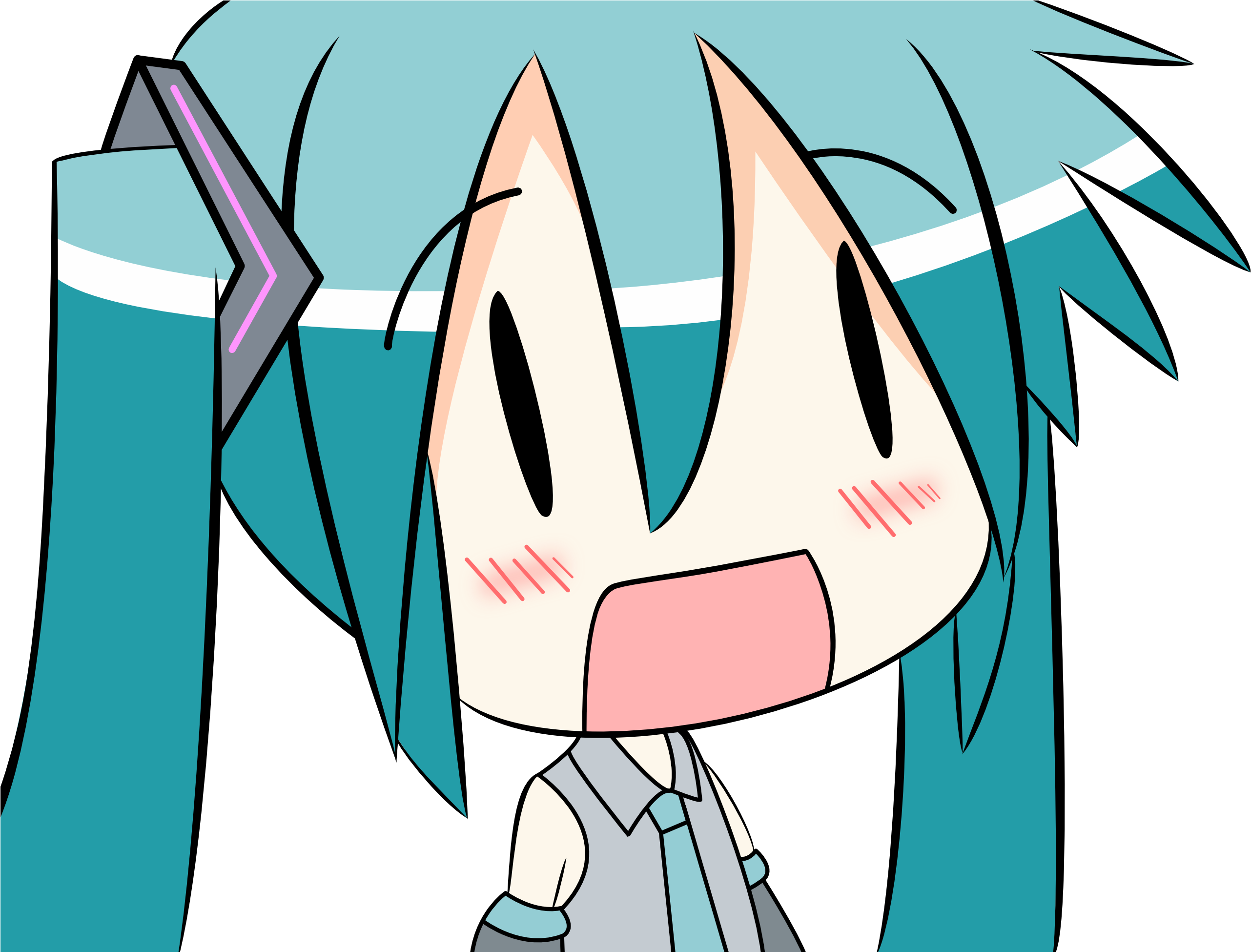 Options - Hatsune Miku Face Chibi (2949x1949), Png Download