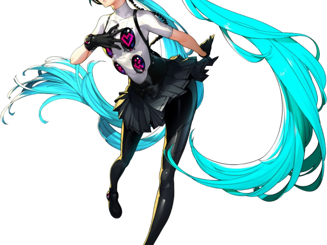 Hatsune Miku Clipart Design - Persona 4 Dancing All Night Concept Art (640x480), Png Download