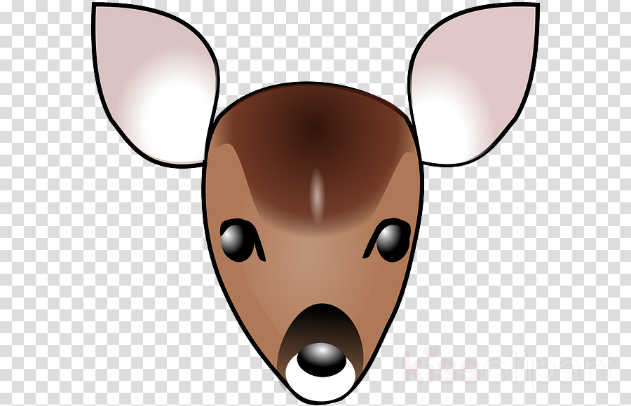 Cartoon Deer Head Clipart White-tailed Deer Clip Art - Black Balloon Vector Free (900x580), Png Download