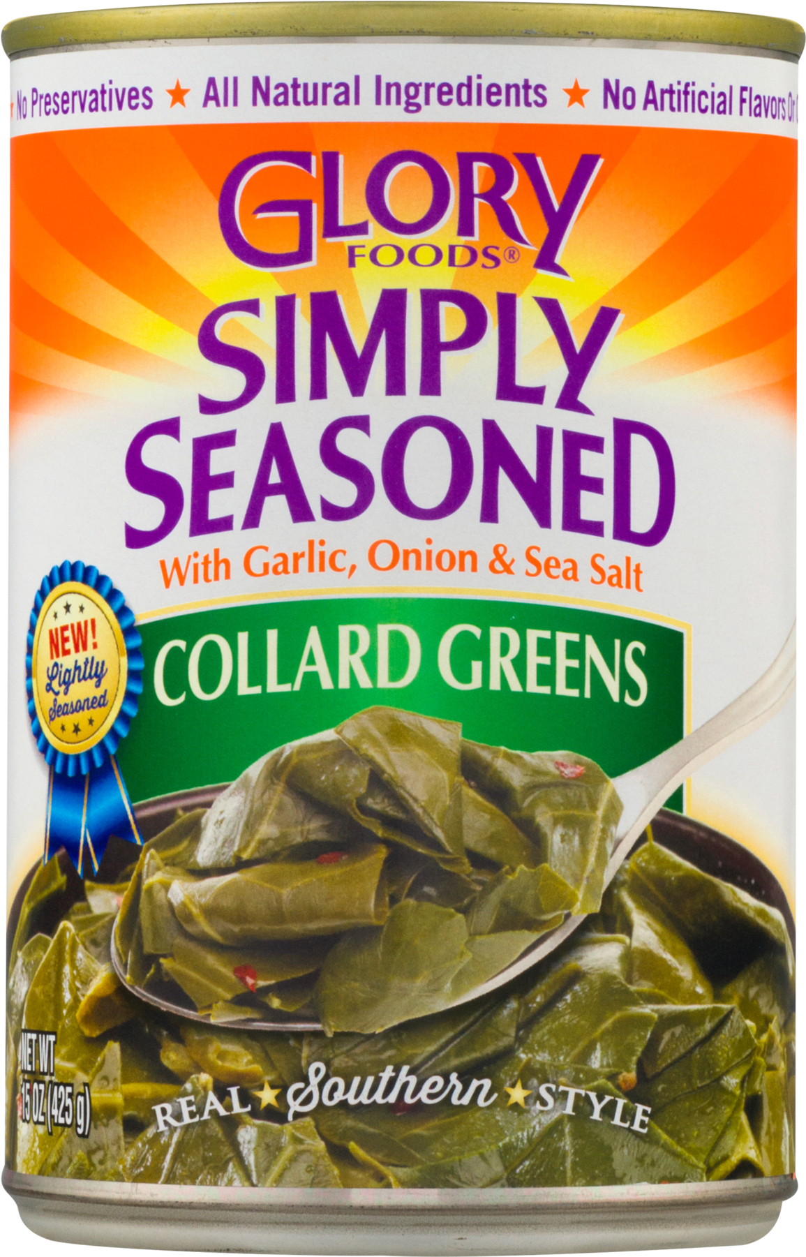 Glory Foods Sensibly Seasoned Collard Greens - 14.5 (1800x1800), Png Download