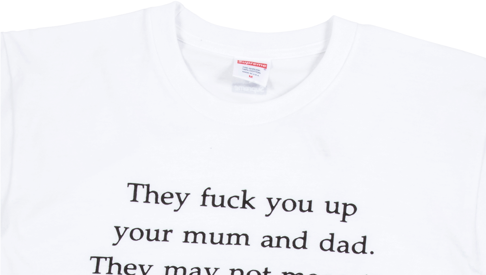 Supreme They F*ck You Up Tee L White Su1080 (1000x600), Png Download