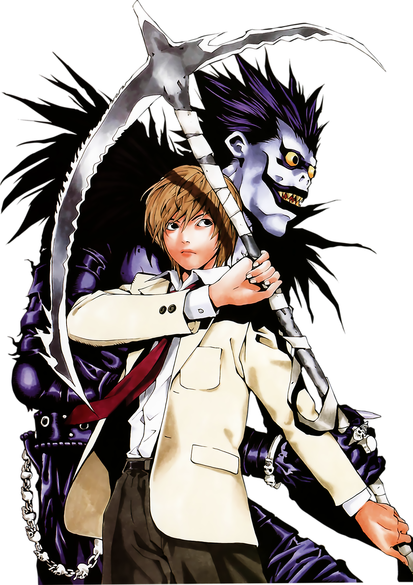 Disfruta De Los 16 Renders Del Anime Death Note - Death Note Official Art (1400x1986), Png Download
