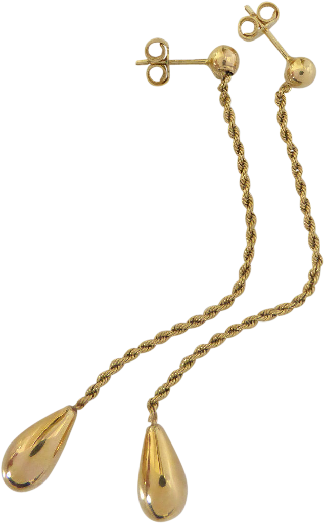 18ct Yellow Gold Italian Rope Drop Earrings - Locket (801x1068), Png Download