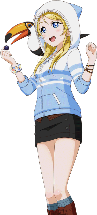 Not Idolized - Love Live Ayase Eli Animal Hoodie Hoody Coat Jacket (1024x1024), Png Download