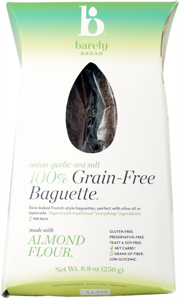 Barely Bread 100% Grain Free Baguette The Onion Garlic - Award (650x650), Png Download
